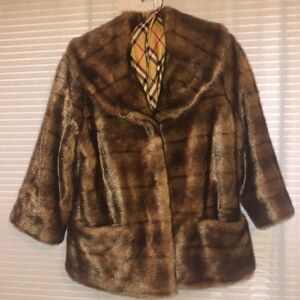 𝑅𝑙𝑍 10 Caramel 𝐹𝑎𝑢𝑥 𝐹𝑢𝑟 Short Overcoat 𝐽𝑎𝑐𝑘𝑒𝑡